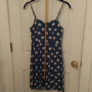 **3/$15** Teal/cream dress with yellow belt